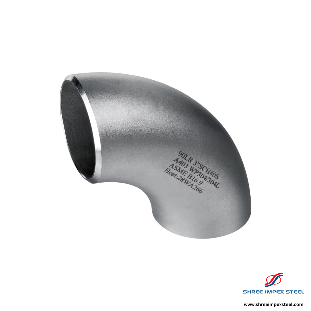 SS 304 Buttweld Elbow - 90 Degree LR Elbow Manufacturer Mumbai India
